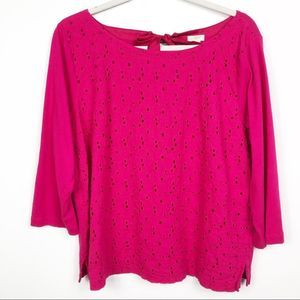 J.Crew Factory Ring Around Eyelet Top, XL, A0266